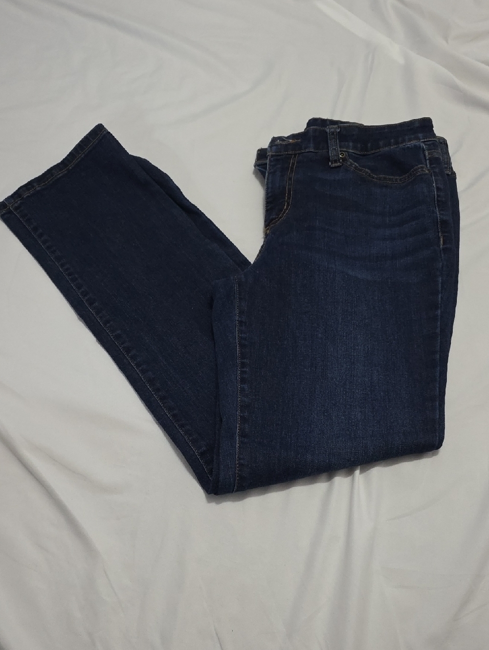 St John's BAY Straight Leg Dark Blue Jean Size 4